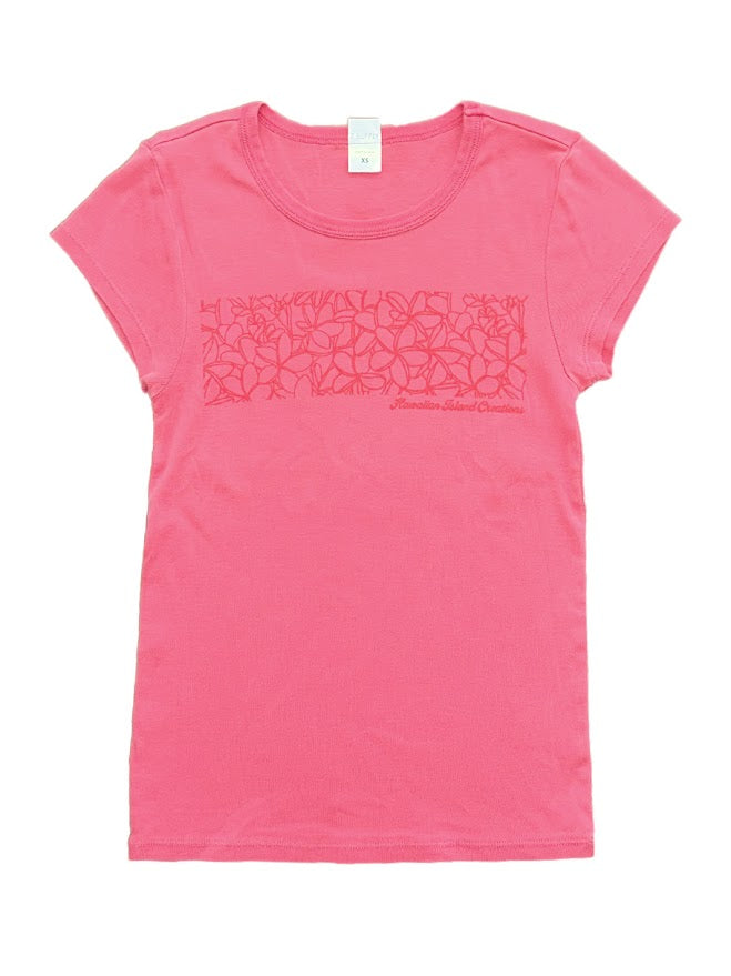 HIC PLUMERIA GROVE CHEEKY WOMENS TEE - PINK