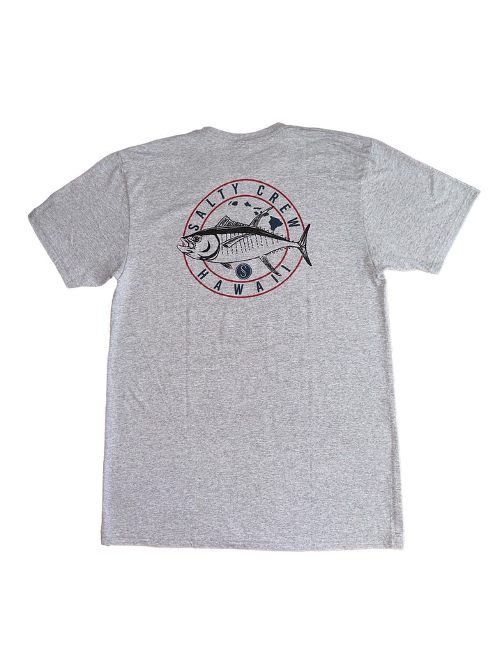 SALTY CREW AHI ISLAND SS TEE - ATHLETIC HEATHER GRAY