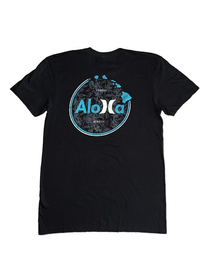 HURLEY CIRCLE ALOHA TEE - BLACK