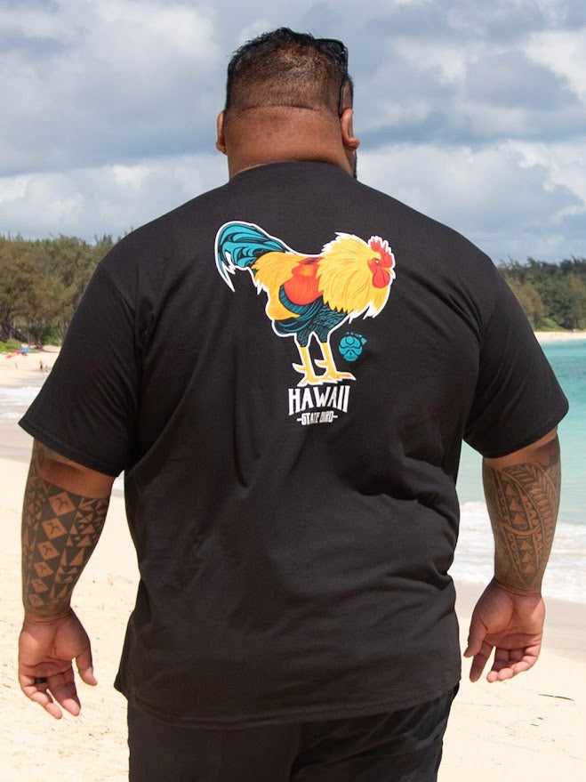 HIC HI STATE ROOSTER BIG BRADDAHS TEE - BLACK