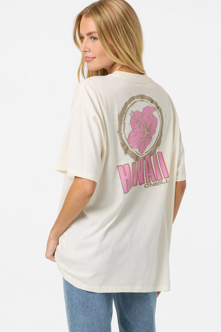O'NEILL SHAKA HAWAII OVERSIZED WOMENS TEE - TOFU