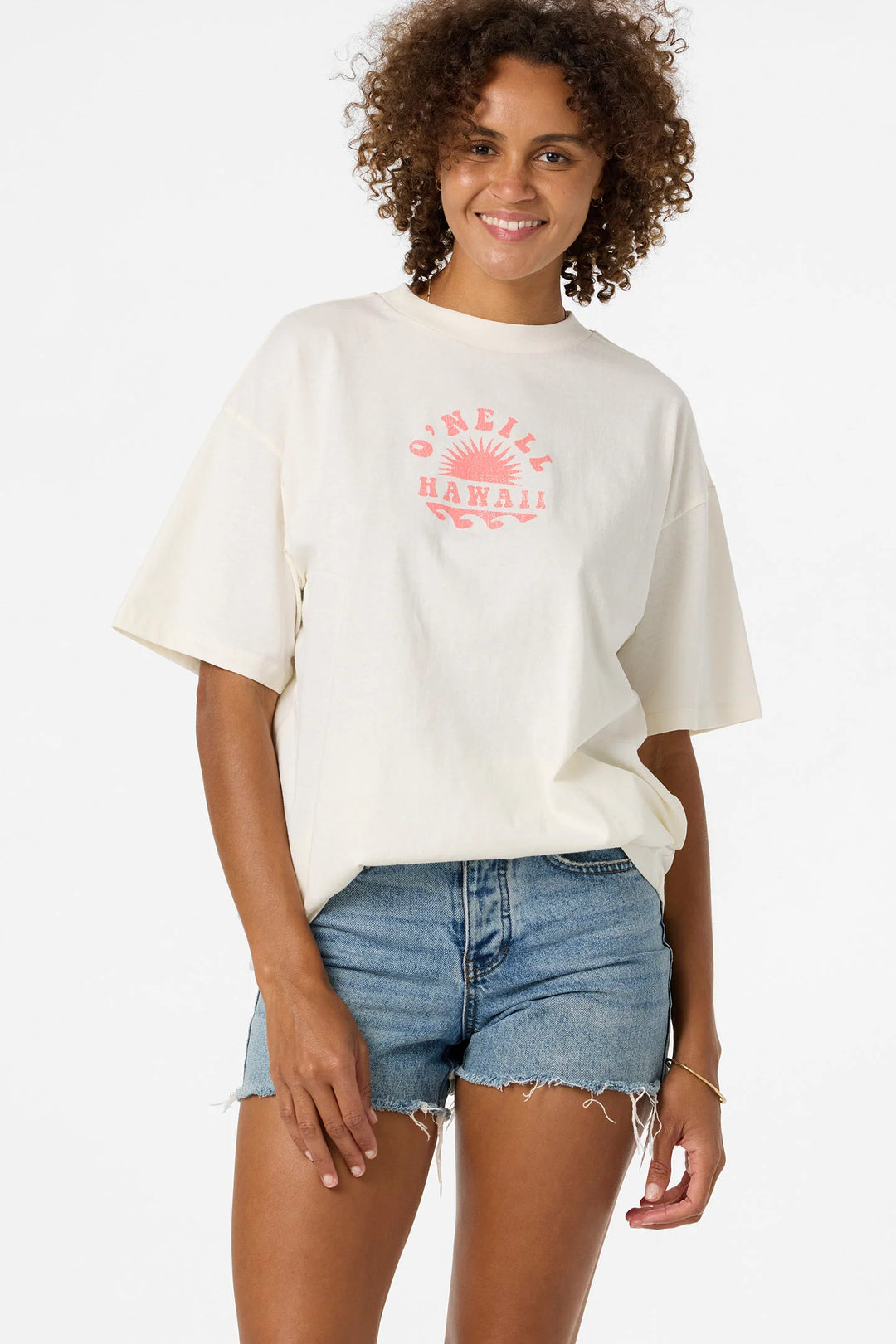 O'NEILL STRATO HAWAII OVERSIZED TEE - TOFU
