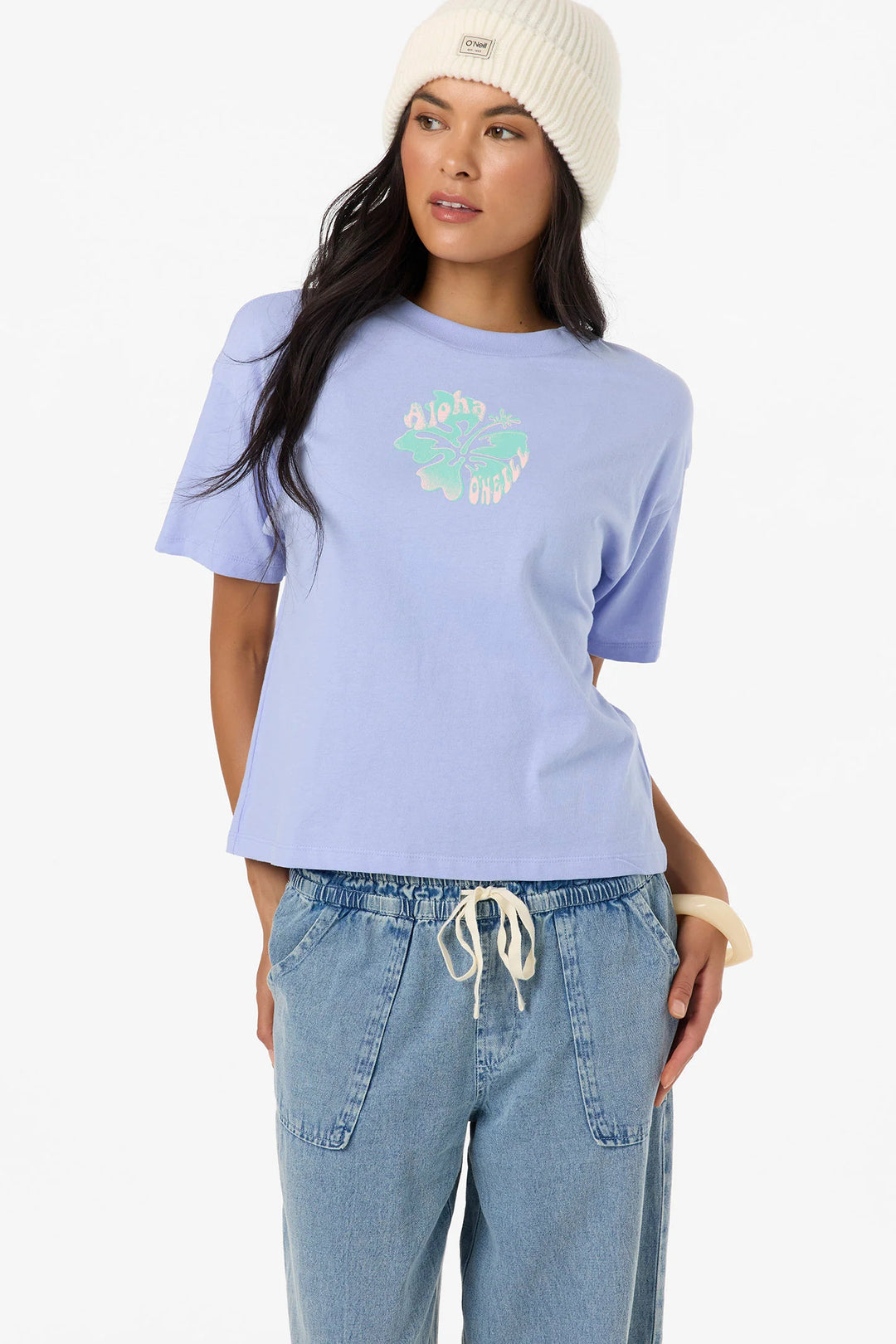 O'NEILL ALOHA HIBISCUS HAWAII EASY TEE - BLUE JELLY (BLJ)