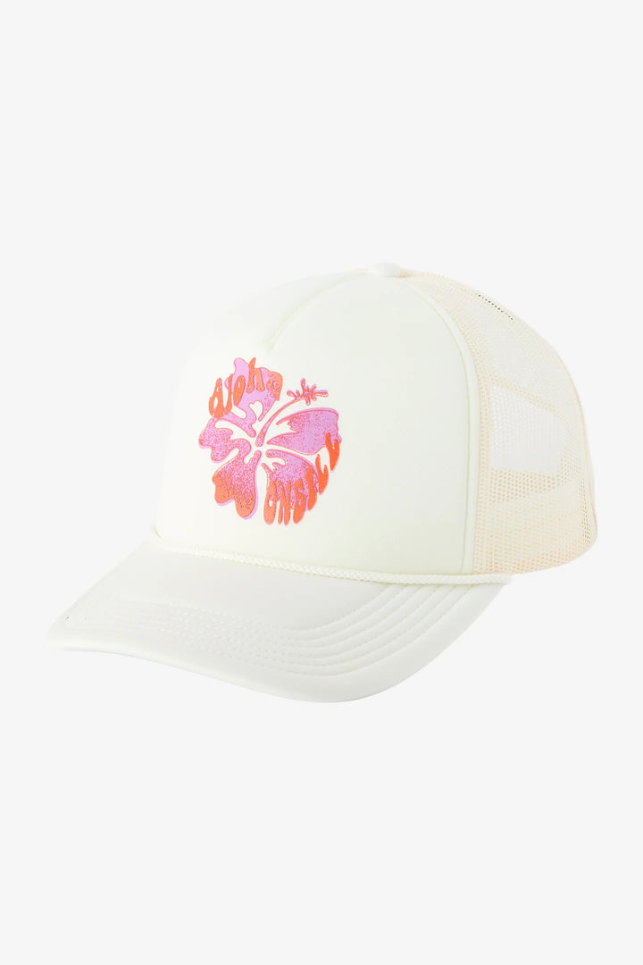 O'NEILL HIBISCUS HAWAII WOMENS TRUCKER - TOFU