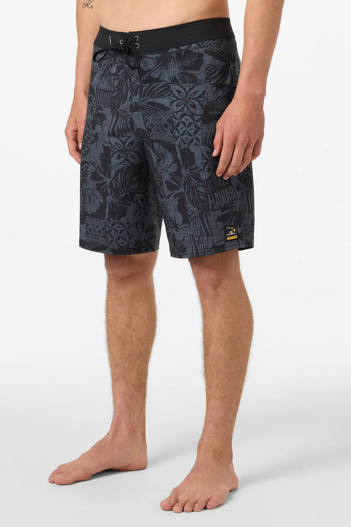 O'NEILL HYPERFREAK HEAT HAWAII 20" BOARDSHORT - GRAY
