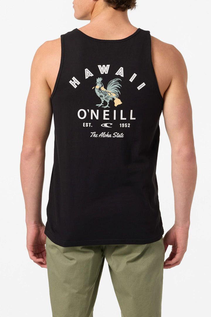 O'NEILL HAWAII ROOSTER TANK TOP - BLACK
