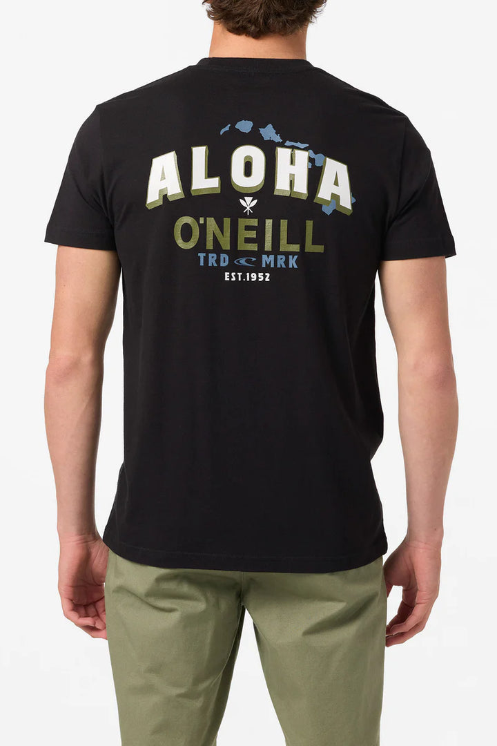 O'NEILL HAWAII ALOHA TEE - BLACK