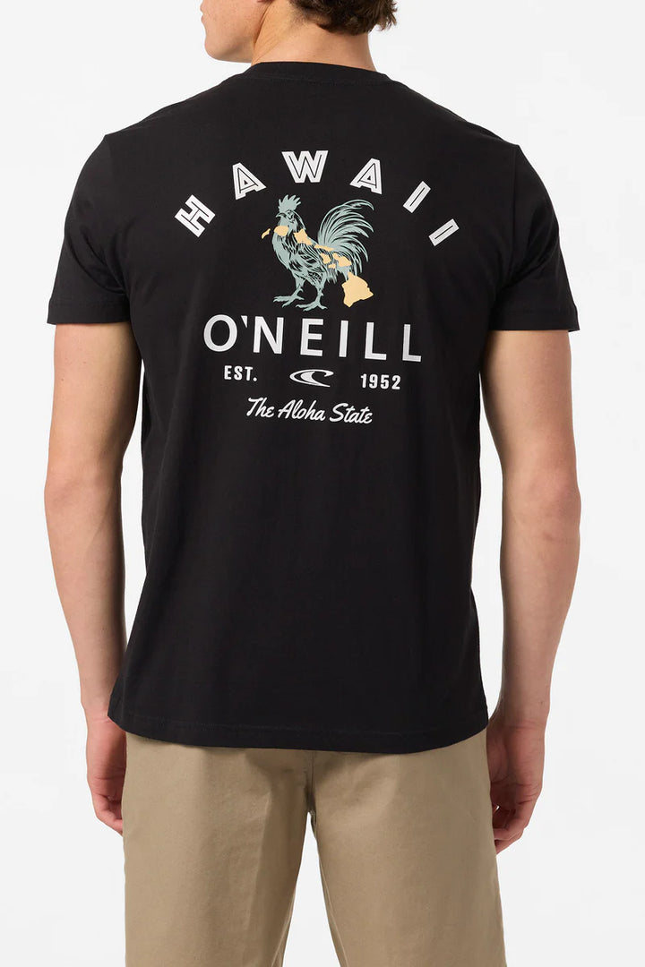 O'NEILL HAWAII ROOSTER TEE - BLACK