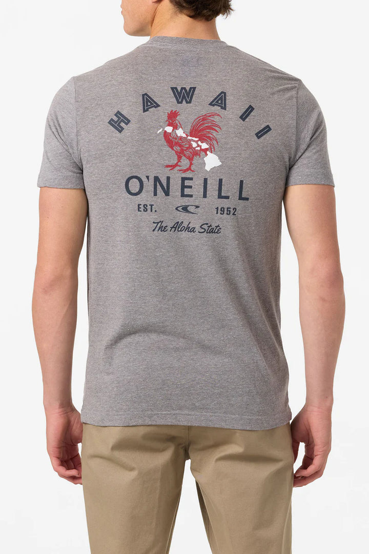 O'NEILL HAWAII ROOSTER TEE - HEATHER GRAY