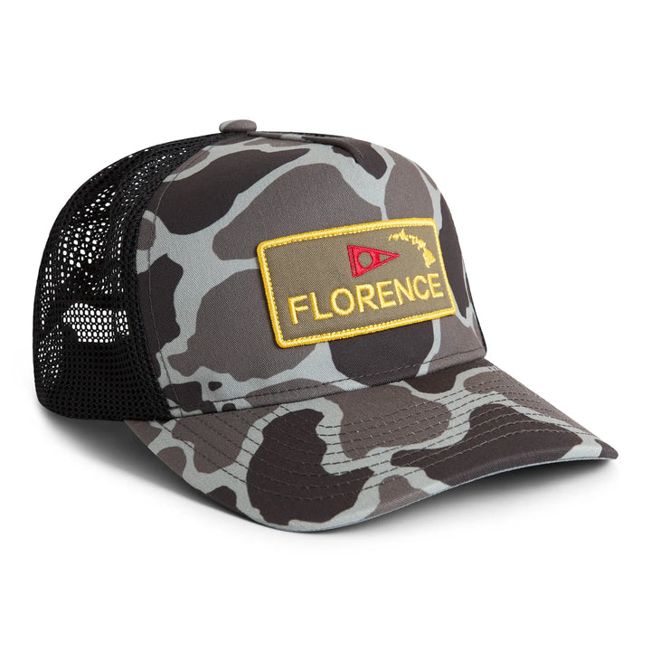 FLORENCE MARINE X ISLAND TRUCKER HAT - TUNDRA CAMO (TCM)