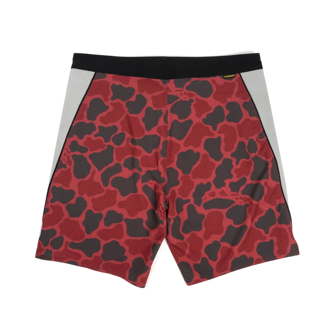 FLORENCE MARINE F1 AIRTEX GAMMA BOARDSHORT - MAROON CAMO