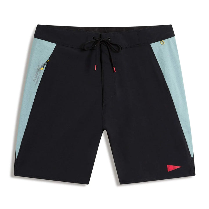 FLORENCE MARINE X CORDURA AIRTEX BOARDSHORT - BLACK/LIGHTEST SEA BLUE