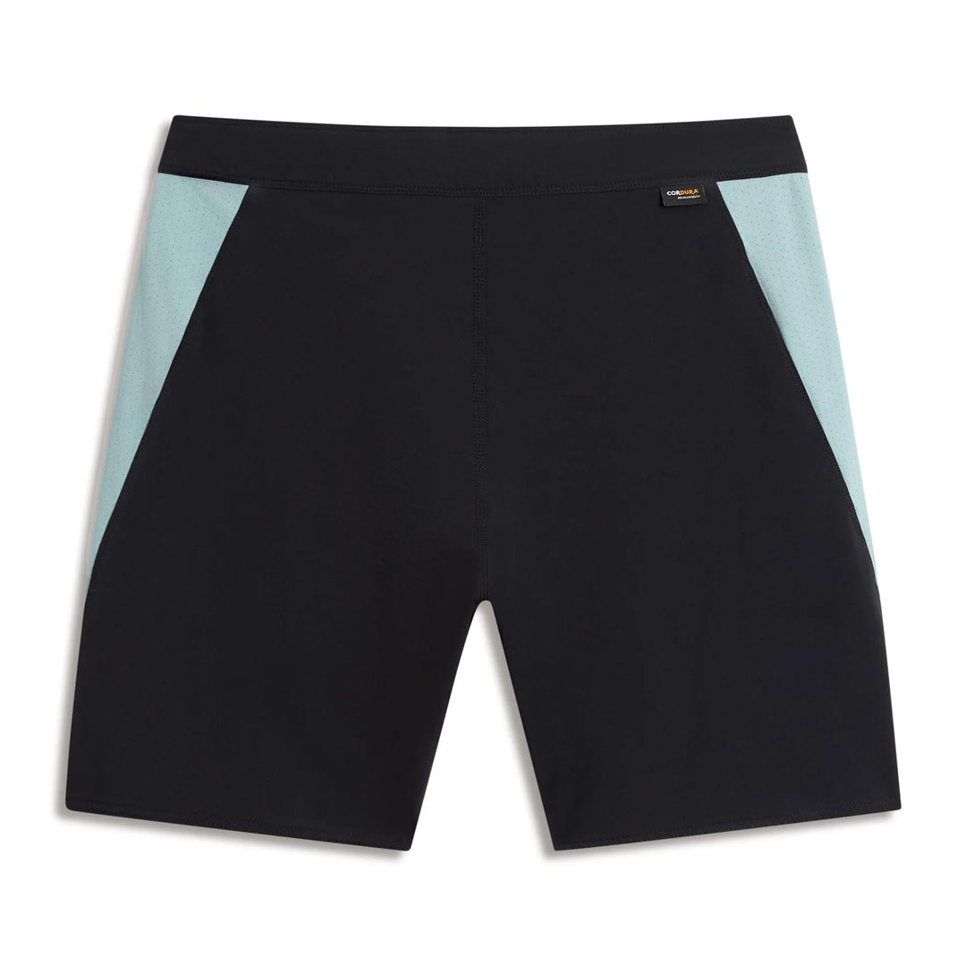 FLORENCE MARINE X CORDURA AIRTEX BOARDSHORT - BLACK/LIGHTEST SEA BLUE
