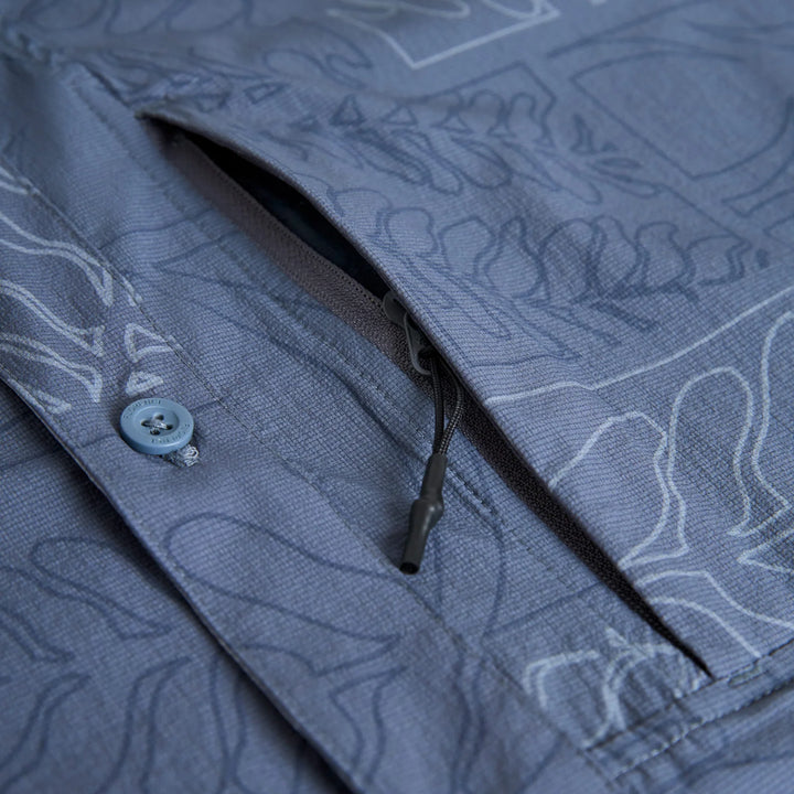 FLORENCE MARINE X SIG ZANE KOA AIRTEX ALOHA SHIRT - STORM (STM)