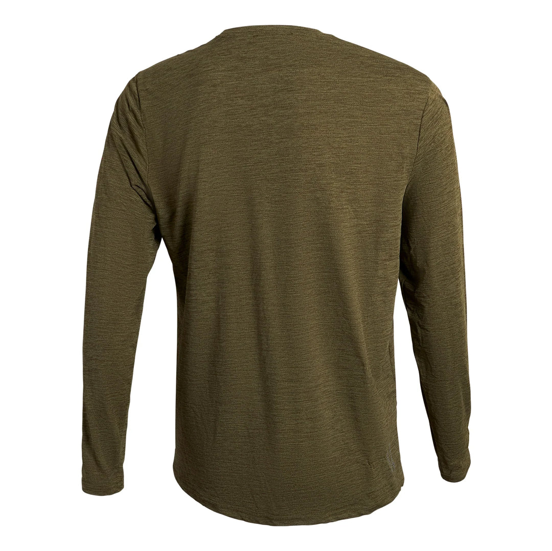 FLORENCE MARINE AIRTEX LONGSLEEVE SHIRT - GREEN