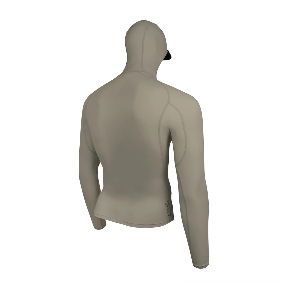 FLORENCE MARINE X STANDARD ISSUE LONG SLEEVE HOODED RASHGUARD - MOSS GRAY (MSG)