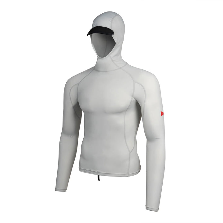 FLORENCE MARINE X LONG SLEEVE HOODED RASHGUARD - SILVER