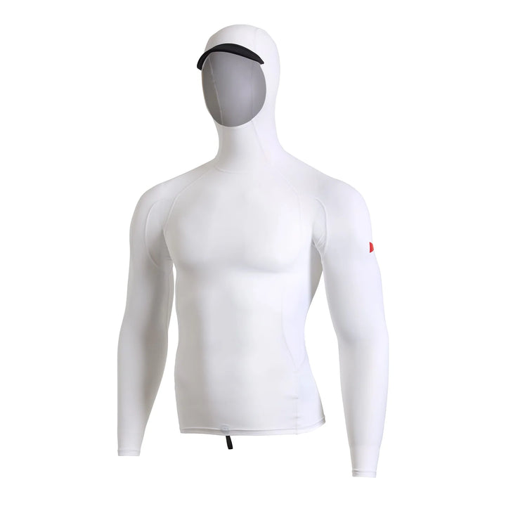 FLORENCE MARINE X STANDARD ISSUE LONG SLEEVE HOODED RASHGUARD - WHITE