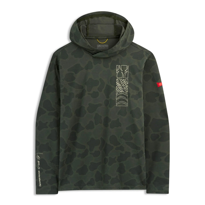 FLORENCE MARINE X SIG ZANE KOA AIRTEX HOODED LONG SLEEVE SHIRT - (HMO)
