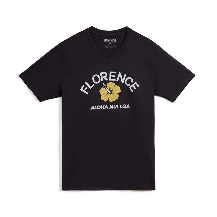 FLORENCE MARINE HIBISCUS TEE - BLACK