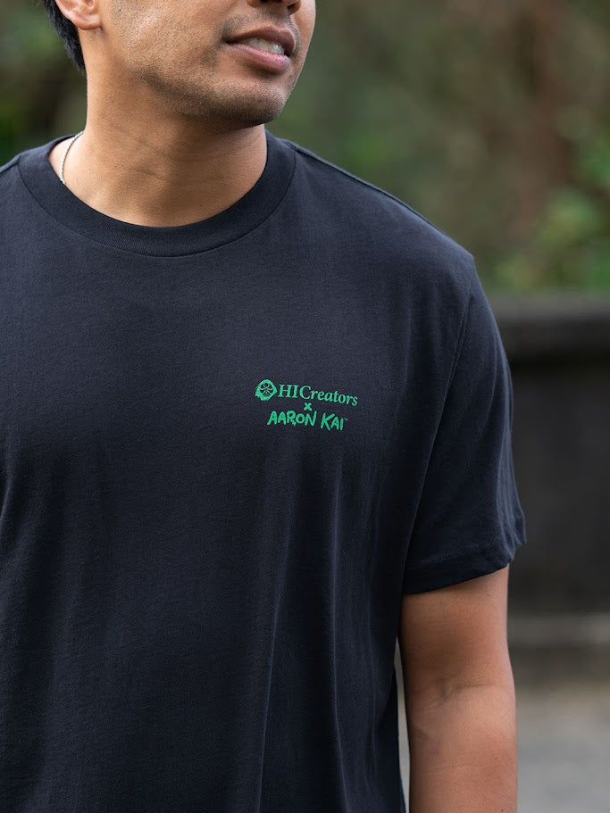 HIC THE GARDEN AARON KAI TEE - BLACK