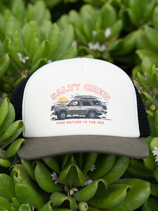 SALTY CREW GOOD TIMES FOAMIE TRUCKER - DARK OLIVE