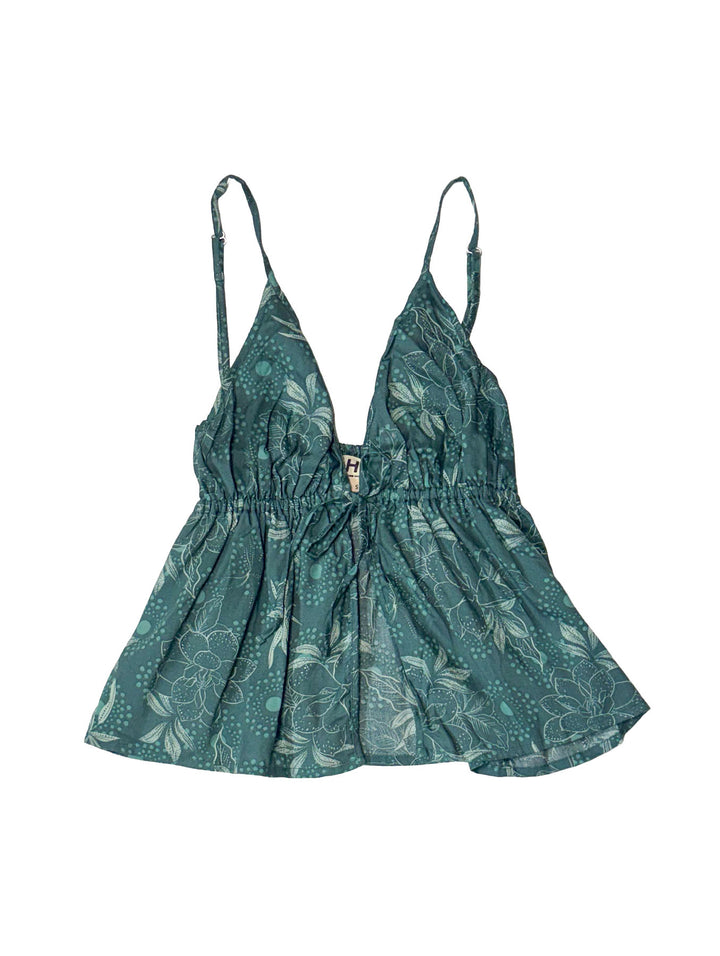 HIC TIE FRONT CAMI - JADE DAHLIA
