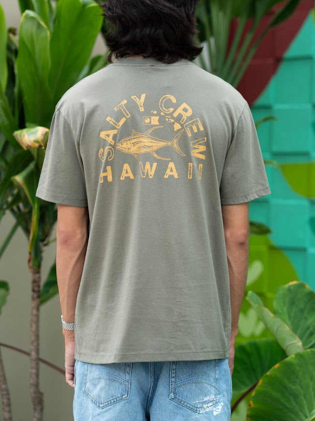 SALTY CREW HI STAMPED TEE - DUSTY OLIVE