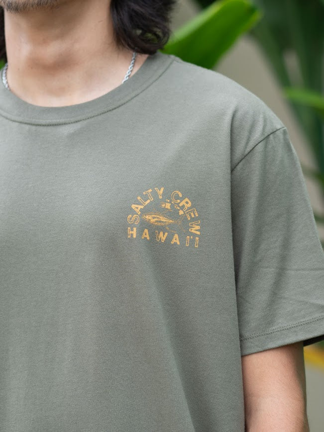 SALTY CREW HI STAMPED TEE - DUSTY OLIVE