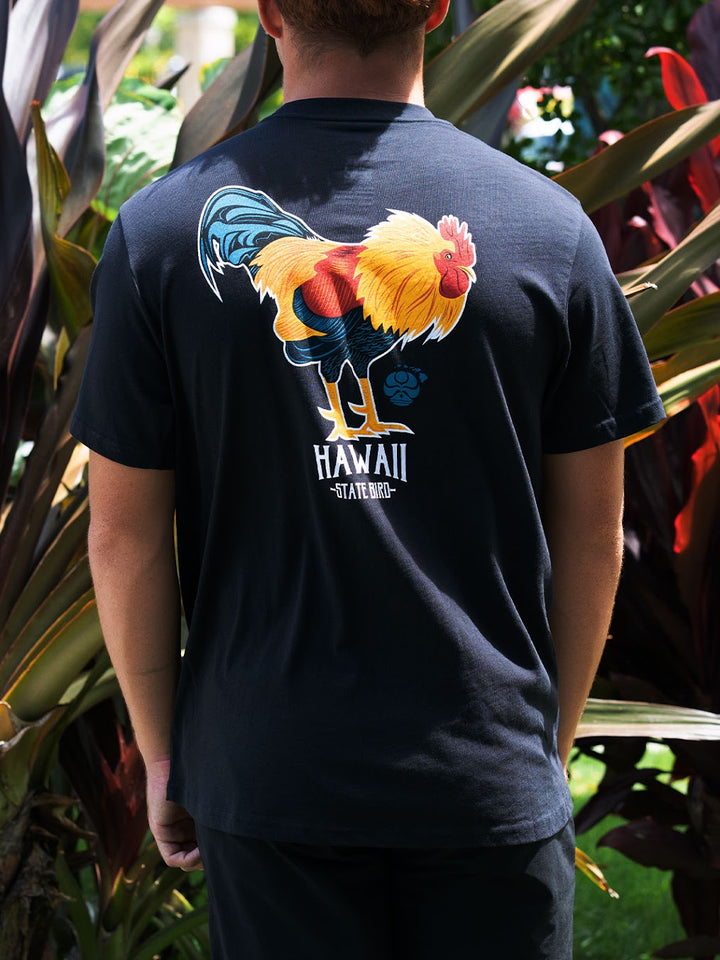 HIC HI STATE ROOSTER SS TEE - BLACK