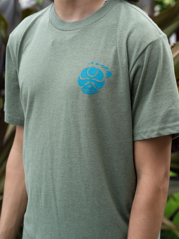 HIC HI STATE ROOSTER SS TEE - MILITARY HEATHER