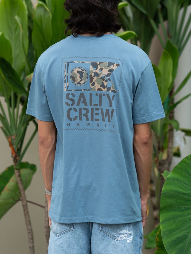 SALTY CREW HI STITCHED TEE - SLATE