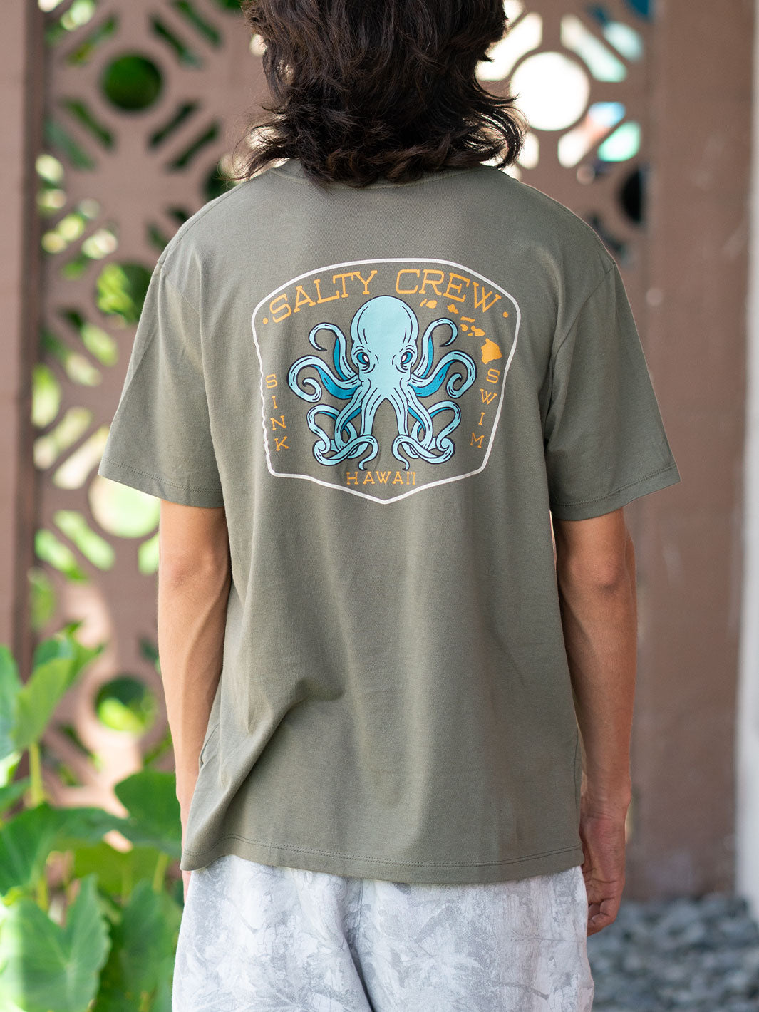 SALTY CREW HI TAKO CLUB TEE - DUSTY OLIVE