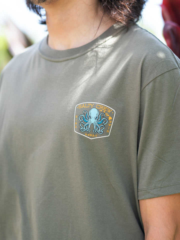 SALTY CREW HI TAKO CLUB TEE - DUSTY OLIVE