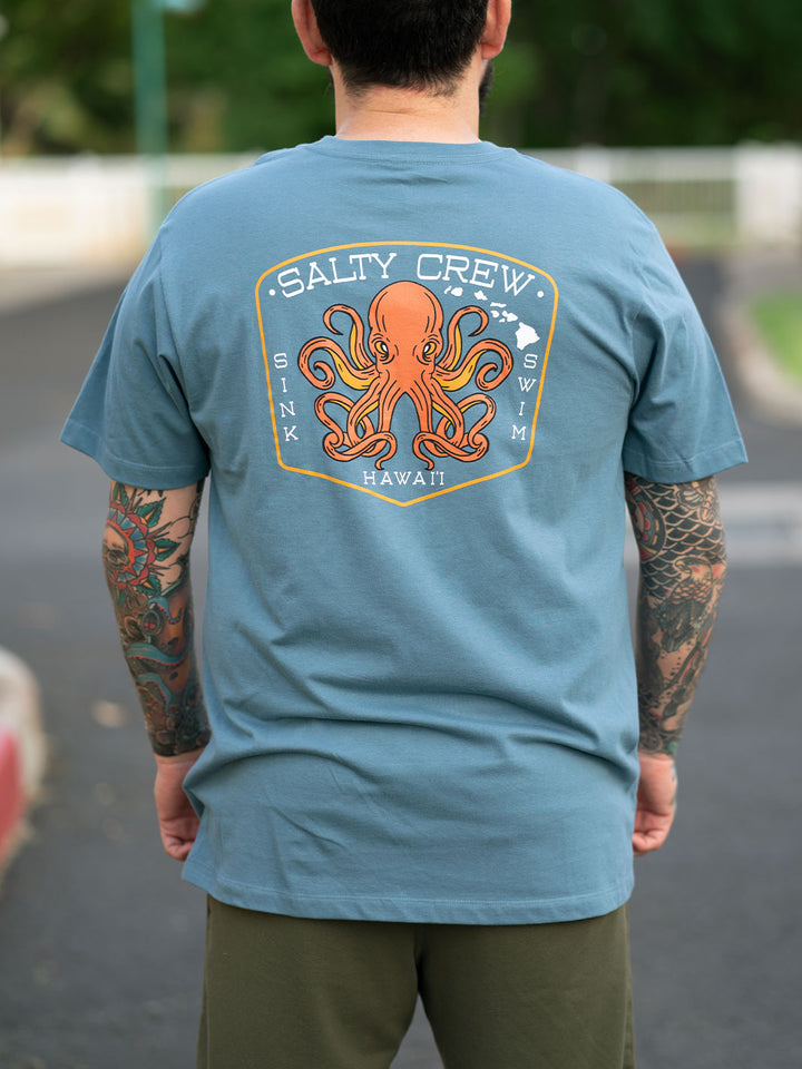 SALTY CREW HI TAKO CLUB TEE - SLATE