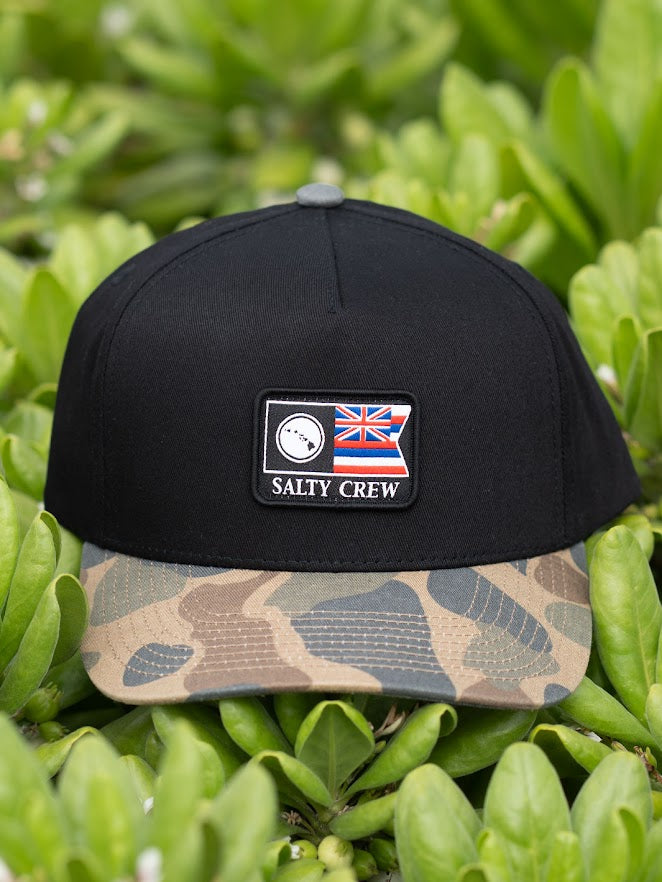 SALTY CREW HI TWO TONE SNAPBACK - BLACK CAMO