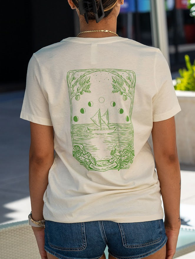 HIC HI WA'A BOYFRIEND WOMENS TEE - NATURAL