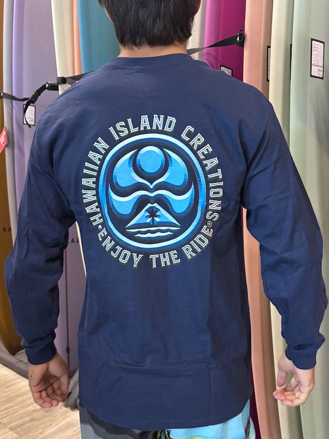 HIC BOX TRUCK DOT LONG SLEEVE TEE - NAVY BLUE