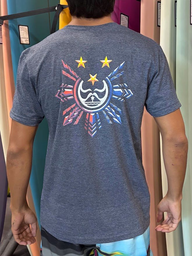 HIC TRI STAR TEE - HEATHER NAVY