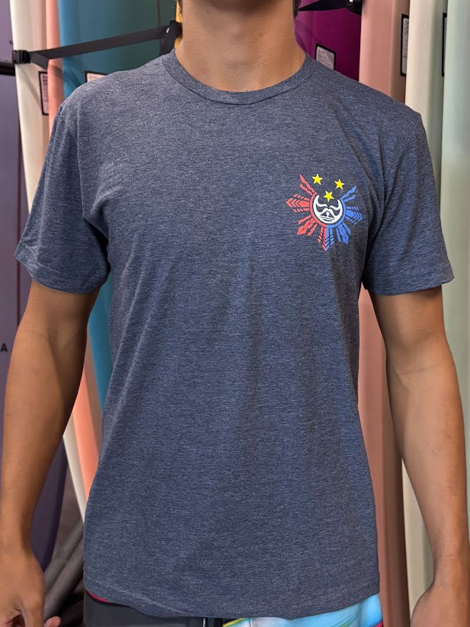 HIC TRI STAR TEE - HEATHER NAVY