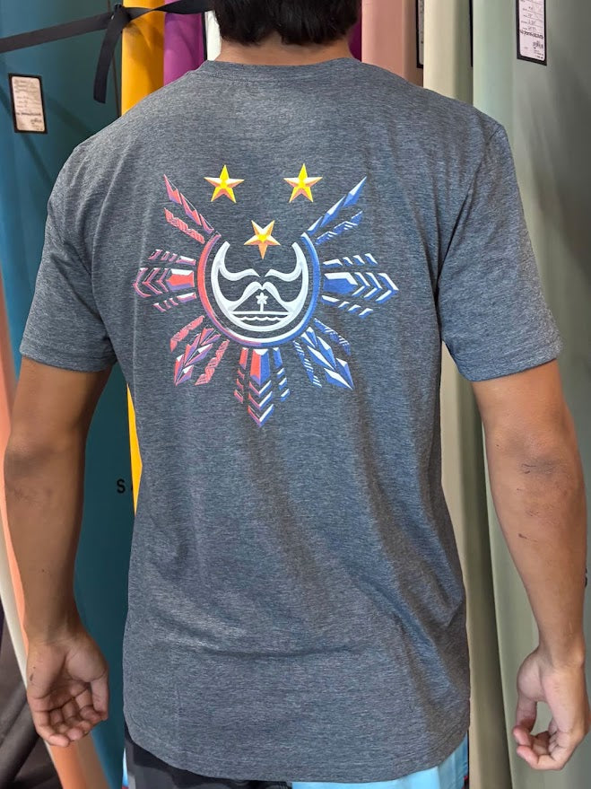 HIC TRI STAR TEE - HEATHER CHARCOAL