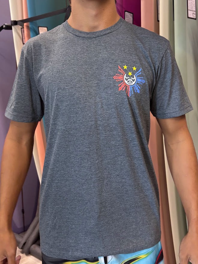 HIC TRI STAR TEE - HEATHER CHARCOAL