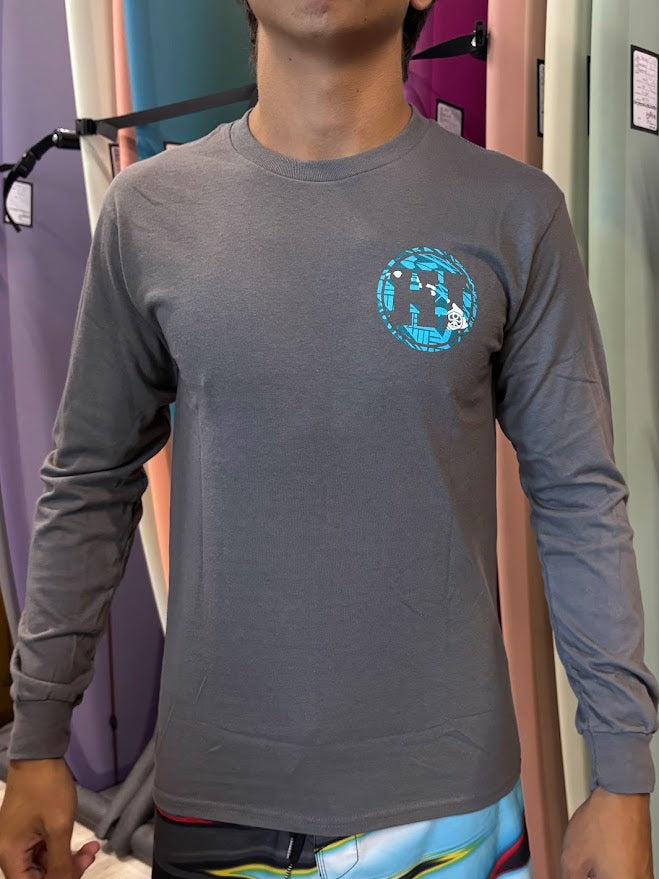 HIC RING HI LONG SLEEVE TEE - CHARCOAL GRAY