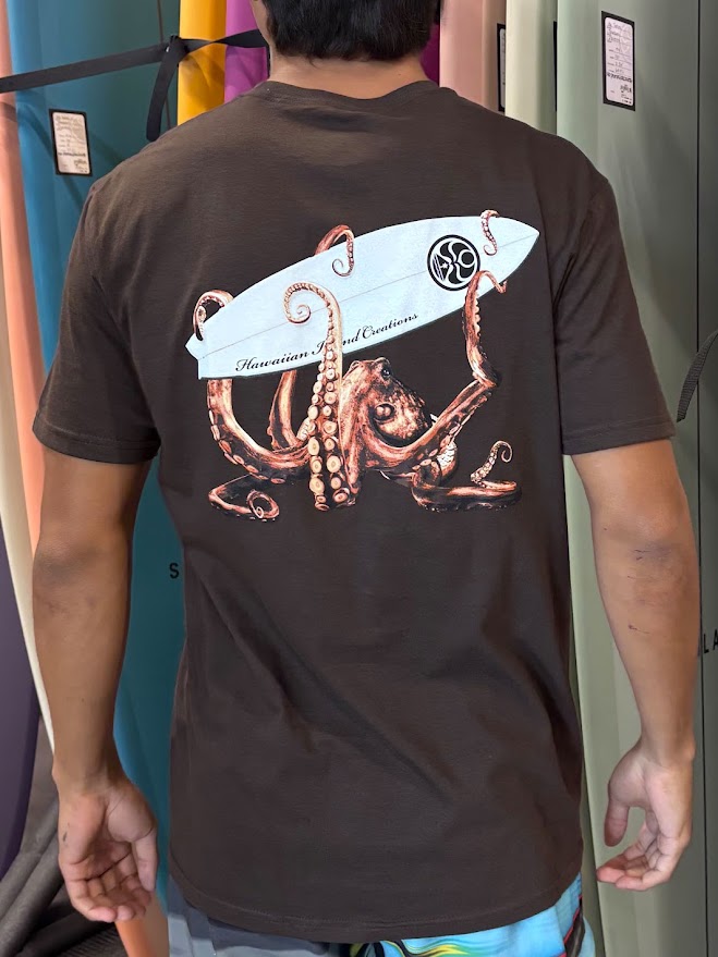 HIC TAKO SURF TEE - DARK CHOCOLATE