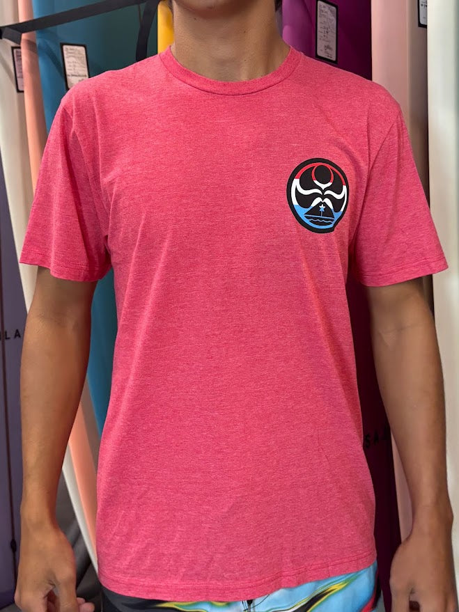HIC ISLAND FLAG TEE - HEATHER RED