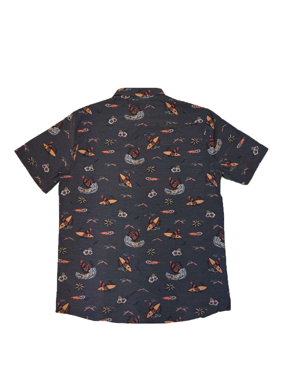 HIC ROOSTER WOVEN BUTTON DOWN SHIRT - CHARCOAL