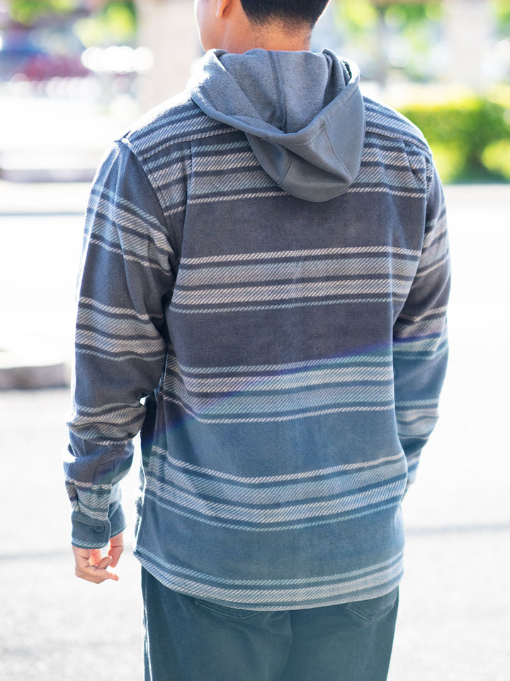 HIC BARNES LONG SLEEVE HOODED WOVEN - CHARCOAL