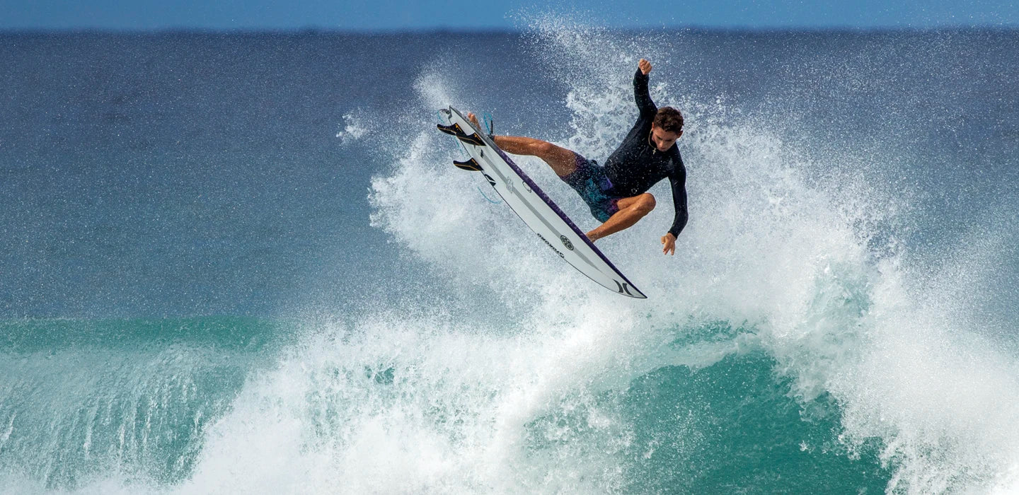 Luke Tema high above a Kewalo's lip.