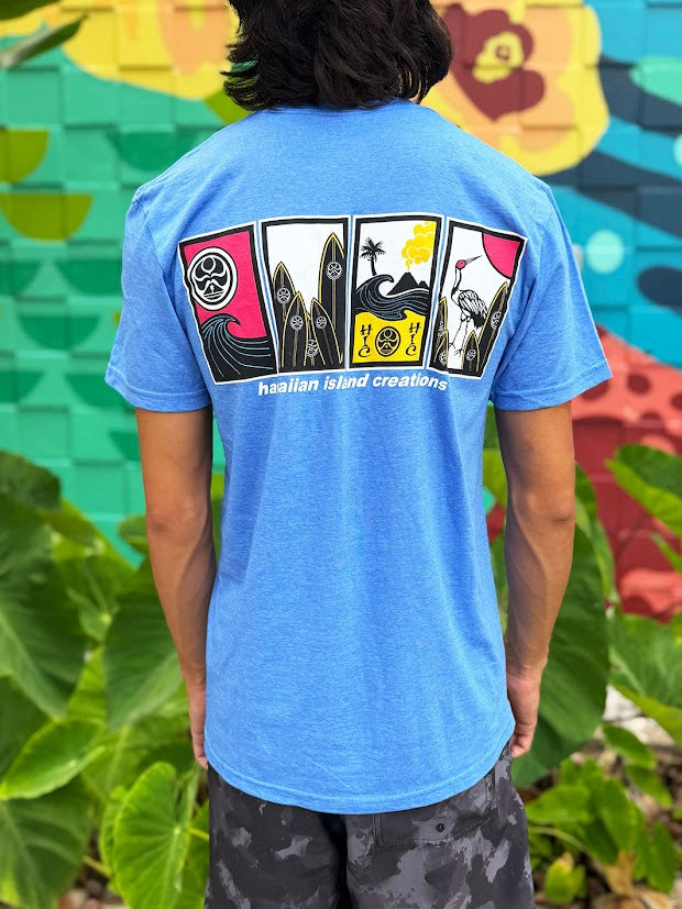 HIC HANAFUDA TEE - HEATHER ROYAL