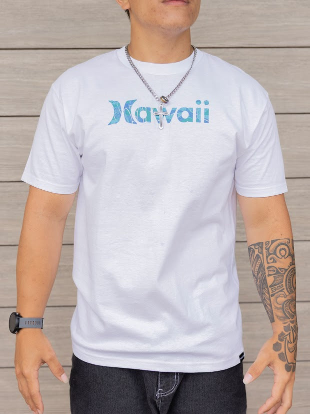 HURLEY HAWAII FILL TEE - WHITE (100)